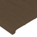 Gultas Galvgalis Ar Led, 144X5X118/128 Cm, Tumši Brūns Audums Vidaxl