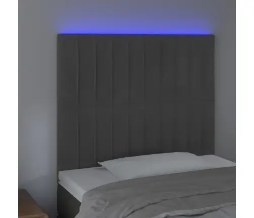 Led-Voodipeats, Tumehall, 100X5X118/128 cm Samet