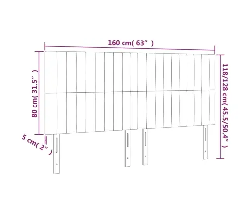 Galvūgalis Su Led, Juodos Spalvos, 160X5X118/128cm Aksomas Galvūgalis Su Led, Juodos Spalvos, 160X5X118/128cm Aksomas