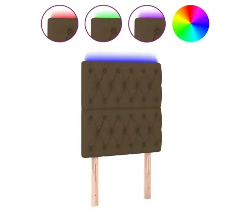 Galvūgalis Su Led, Tamsiai Rudos Spalvos, 80X7X118/128Cm