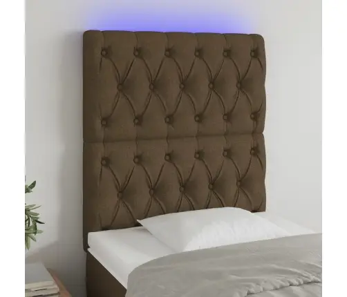 Galvūgalis Su Led, Tamsiai Rudos Spalvos, 80X7X118/128Cm