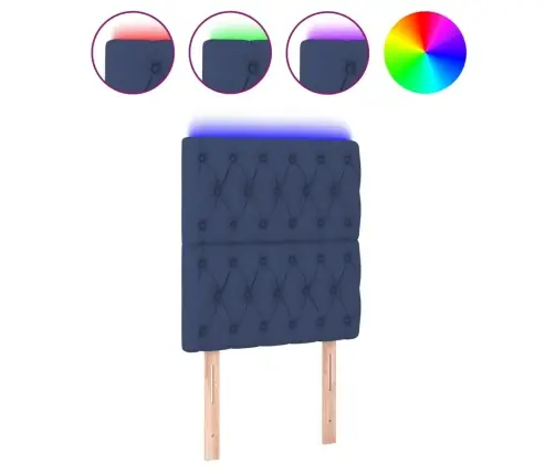 Led-Voodipeats, Sinine, 80X7X118/128 cm Kangas