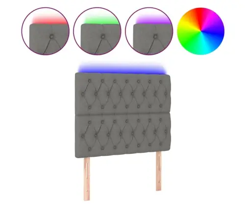 Led-Voodipeats, Tumehall, 90X7X118/128 cm Kangas