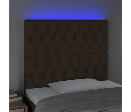 Galvūgalis Su Led, Tamsiai Rudos Spalvos, 90X7X118/128Cm