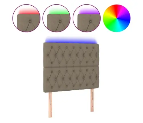 Led-Voodipeats, Pruunikashall, 90X7X118/128 cm Kangas