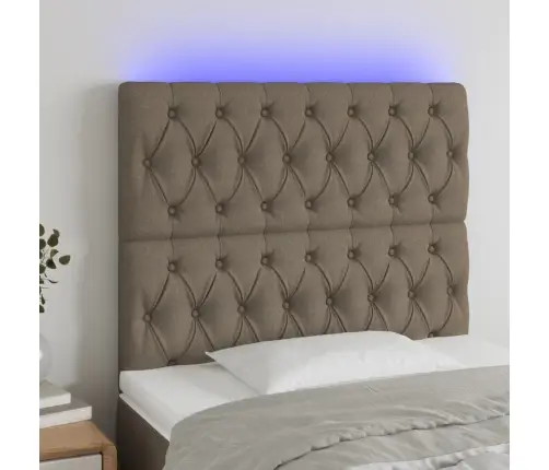 Led-Voodipeats, Pruunikashall, 90X7X118/128 cm Kangas