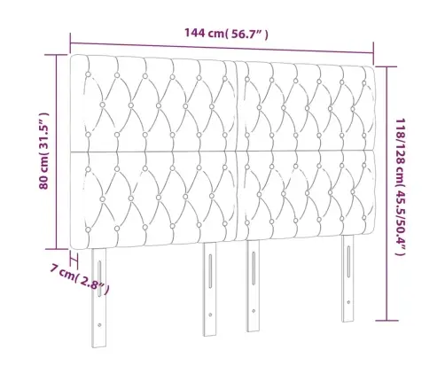 Gultas Galvgalis Ar Led, 144X7X118/128 Cm, Gaiši Pelēks Audums Vidaxl Gultas Galvgalis Ar Led, 144X7X118/128 Cm, Gaiši Pelēks Audums Vidaxl