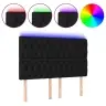 Led-Voodipeats, Must, 160X7X118/128 cm Kangas