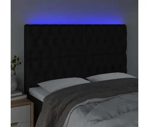 Led-Voodipeats, Must, 160X7X118/128 cm Kangas