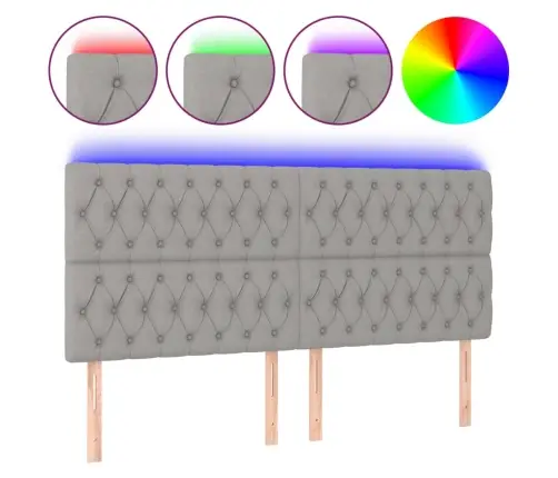 Led-Voodipeats, Helehall, 180X7X118/128 cm Kangas