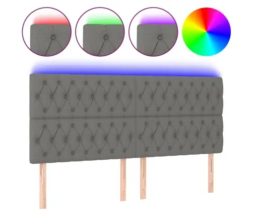 Led-Voodipeats, Tumehall, 180X7X118/128 cm Kangas