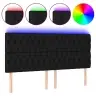 Led-Voodipeats, Must, 200X7X118/128 cm Kangas