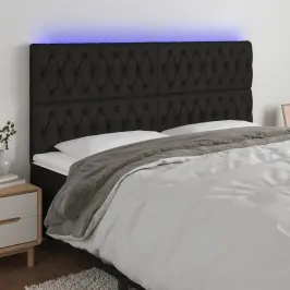 Led-Voodipeats, Must, 200X7X118/128 cm Kangas