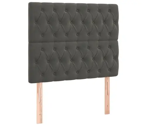 Led-Voodipeats, Tumehall, 90X7X118/128 cm Samet