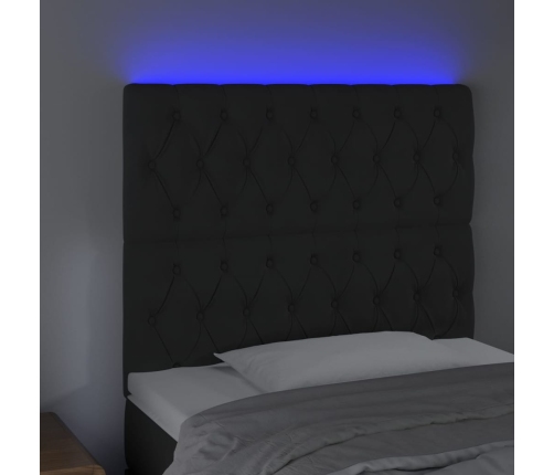 Led-Voodipeats, Must, 100X7X118/128 cm Samet