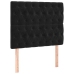 Led-Voodipeats, Must, 100X7X118/128 cm Samet