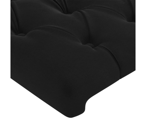 Led-Voodipeats, Must, 100X7X118/128 cm Samet