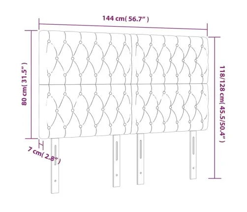 Gultas Galvgalis Ar Led, 144X7X118/128 Cm, Melns Samts Vidaxl Gultas Galvgalis Ar Led, 144X7X118/128 Cm, Melns Samts Vidaxl