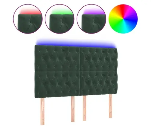 Led-Voodipeats, Tumeroheline, 144X7X118/128 cm Samet