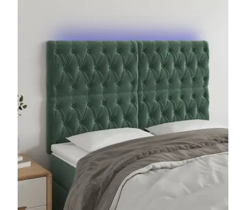 Led-Voodipeats, Tumeroheline, 160X7X118/128 cm Samet