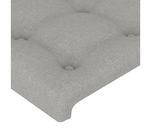 Galvūgalis Su Led, Šviesiai Pilkas, 80X5X118/128cm Audinys