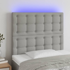Galvūgalis Su Led, Šviesiai Pilkas, 80X5X118/128cm Audinys