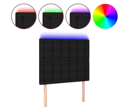 Led-Voodipeats, Must, 80X5X118/128 cm Kangas