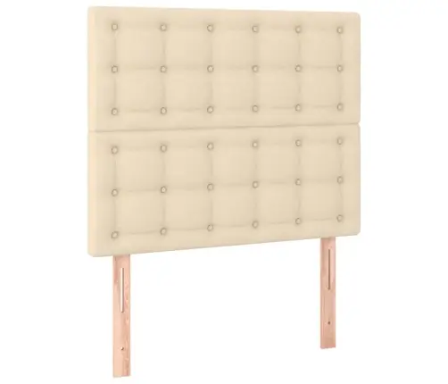 Galvūgalis Su Led, Kreminės Spalvos, 90X5X118/128cm Audinys