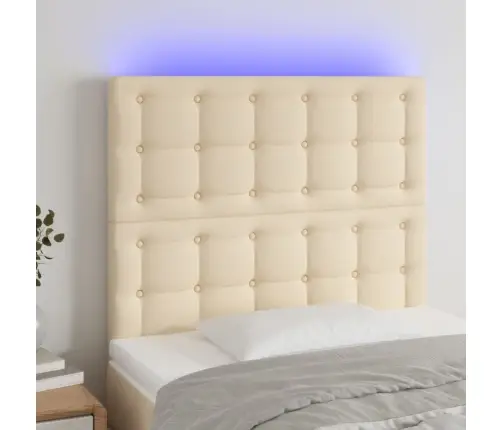 Galvūgalis Su Led, Kreminės Spalvos, 90X5X118/128cm Audinys