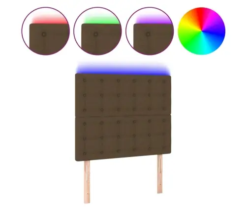 Led-Voodipeats, Tumepruun, 100X5X118/128 cm Kangas