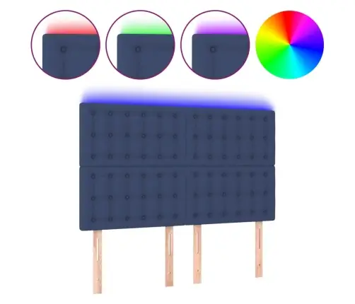 Led-Voodipeats, Sinine, 144X5X118/128 cm Kangas