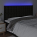 Galvūgalis Su Led, Juodos Spalvos, 160X5X118/128cm Audinys