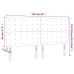 Galvūgalis Su Led, Juodos Spalvos, 160X5X118/128cm Audinys
