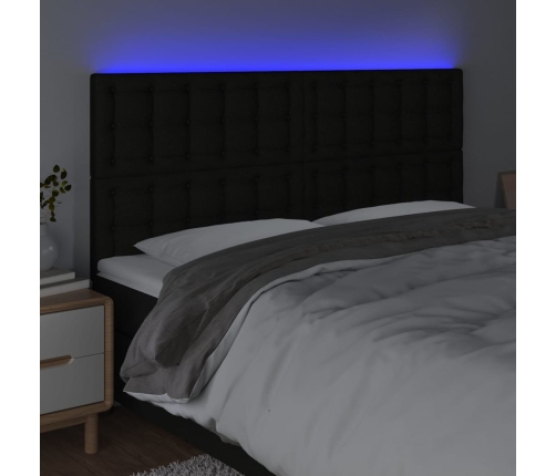 Led-Voodipeats, Must, 180X5X118/128 cm Kangas