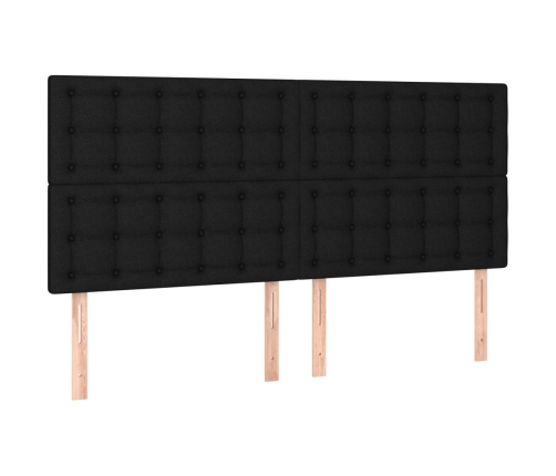 Led-Voodipeats, Must, 180X5X118/128 cm Kangas