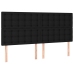 Led-Voodipeats, Must, 180X5X118/128 cm Kangas