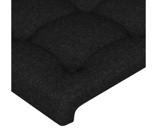 Led-Voodipeats, Must, 180X5X118/128 cm Kangas