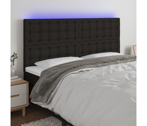 Led-Voodipeats, Must, 180X5X118/128 cm Kangas