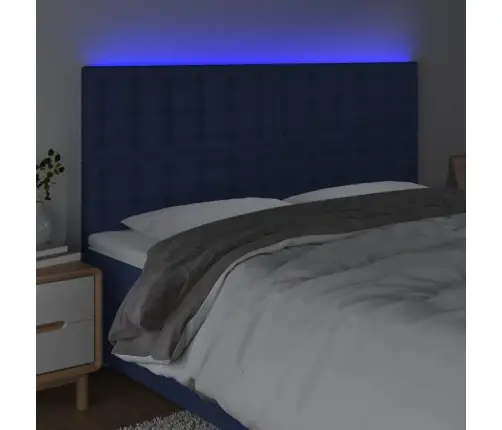 Led-Voodipeats, Sinine, 180X5X118/128 cm Kangas Led-Voodipeats, Sinine, 180X5X118/128 cm Kangas