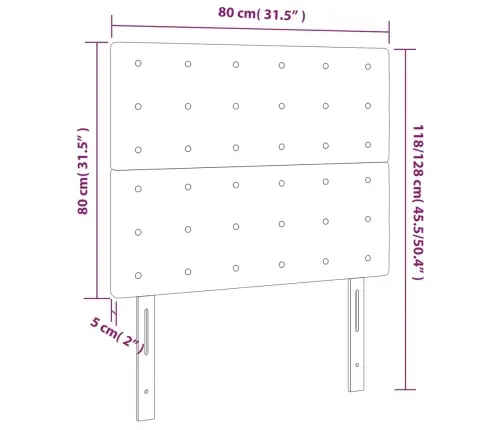 Gultas Galvgalis Ar Led, 80X5X118/128 Cm, Tumši Zils Samts Vidaxl Gultas Galvgalis Ar Led, 80X5X118/128 Cm, Tumši Zils Samts Vidaxl