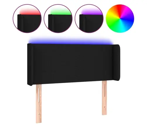 Led-Voodipeats, Must, 83X16X78/88 cm Kangas
