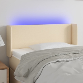 Led-Voodipeats, Kreemjas, 83X16X78/88 cm Kangas