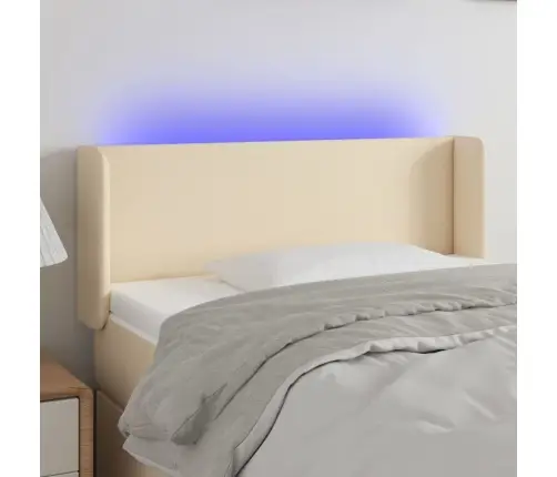 Led-Voodipeats, Kreemjas, 93X16X78/88 cm Kangas