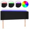 Galvūgalis Su Led, Juodos Spalvos, 147X16X78/88cm Audinys Galvūgalis Su Led, Juodos Spalvos, 147X16X78/88cm Audinys
