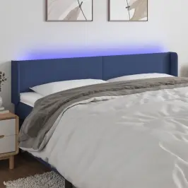 Galvūgalis Su Led, Mėlynos Spalvos, 203X16X78/88cm Audinys