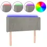 Galvūgalis Su Led, Šviesiai Pilkas, 83X16X78/88cm Aksomas Galvūgalis Su Led, Šviesiai Pilkas, 83X16X78/88cm Aksomas