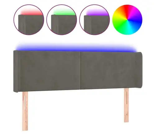 Led-Voodipeats, Tumehall, 147X16X78/88 cm Samet