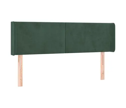 Gultas Galvgalis Ar Led, 147X16X78/88 Cm, Tumši Zaļš Samts Vidaxl