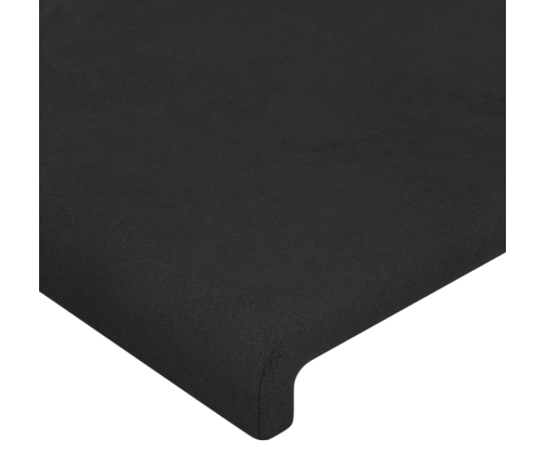 Gultas Galvgalis Ar Led, 183X16X78/88 Cm, Melns Samts Vidaxl
