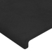 Gultas Galvgalis Ar Led, 183X16X78/88 Cm, Melns Samts Vidaxl